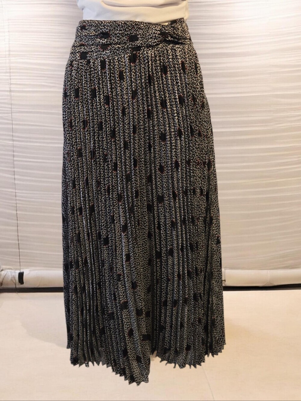 ba&sh Pichu Pleated Midi‎ Skirt Size L / US 10 NWT
